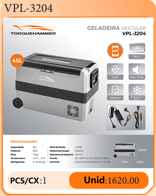 GELADEIRA VEICULAR PCS/CX:1 Unid:1620.00