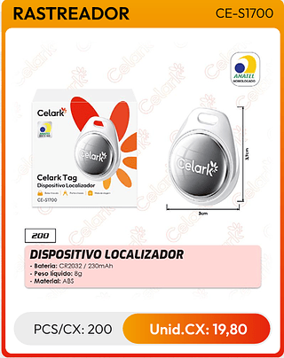 DISPOSITIVO LOCALIZADOR PCS/CX: 200 Unid.CX: 19,80