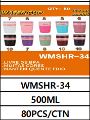 500ML UNID. CX: R$ 20,00 PCS/CX: 80
