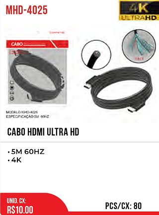 CABO HDMI ULTRA HD 80pç=10$