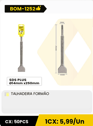 TALHADEIRA FORMÃO CX: 50PCS 1CX: 5,99/Un