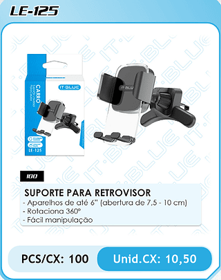 SUPORTE PARA RETROVISOR PCS/CX: 100 Unid.CX: 10,50