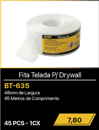 Fita Telada P/ Drywall 45PCS R$7,80