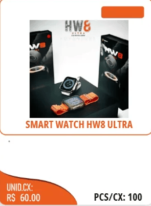 SMART WATCH HW8 ULTRA UNID.CX:RS 60.00 PCS/CX:100