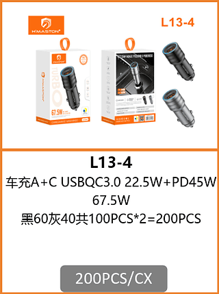 FONTE VEICULAR USB+TIPO C 200PCS/CX R$:12,29