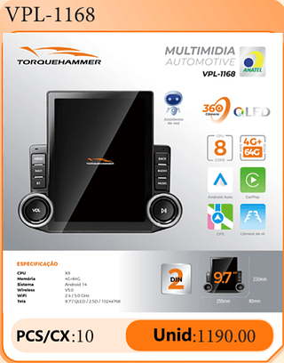 Multimidia Automotive PCS/CX:10 Unid:1190.00