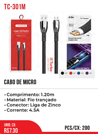 Cabo De Micro 200pç=7,3$