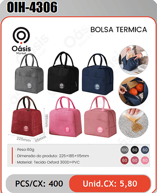 BOLSA TERMICA PCS/CX: 400 Unid.CX: 5,80