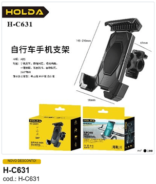 Suporte para celular para bicicleta R$ 14,4 PC/CX:100