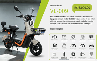 Moto Eletrica R$ 5400.00