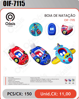 BOIA DE NATACAO PCS/CX: 150 Unid.CX: 11,00
