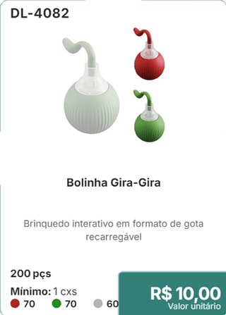 Bolinha Gira-Gira 200 pçs R$ 10