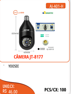 CAMERAJT-8177 YOOSEE UNID.CX:RS 46.00 PCS/CX:100