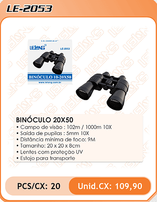 BINÓCULO 20X50 20PÇ=109,9$