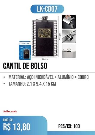 CANTIL DE BOLSO 100PÇ=13,80$