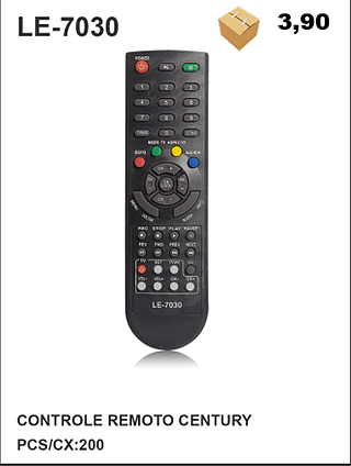 CONTROLE REMOTO CENTURY 200pç=3,9$