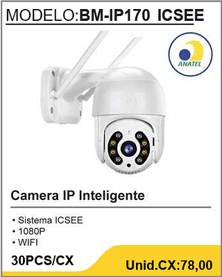 Camera IP Inteligente 30PCS/CX Unid.CX:78,00