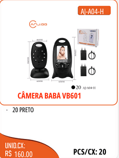CAMERA BABAVB601 UNID.CX:RS 160.00 PCS/CX:20