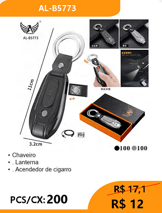 Chaveiro PCS/CX:200 R$ 12