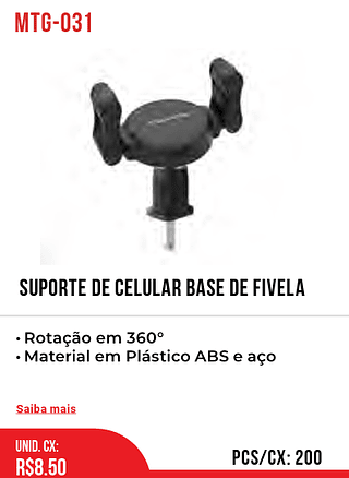 SUPORTE DE CELULAR BASE DE FIVELA 200pç=8,5$