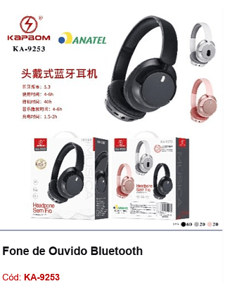 Fone de Ouvido Bluetooth R$27 PCS/CX:100