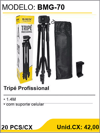 Tripé Profissional 20 PCS/CX Unid.CX: 42,00