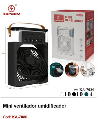 Mini ventilador umidificador R$ 44,10 PCS/cx: 24