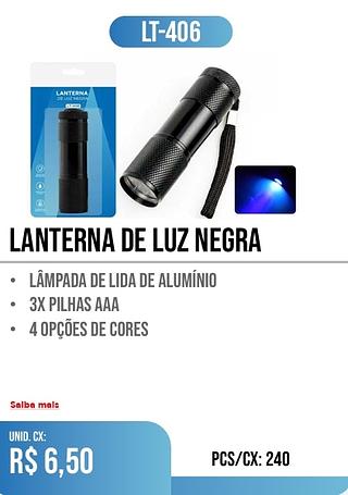 LANTERNA de luz negra 240PÇ=6,50