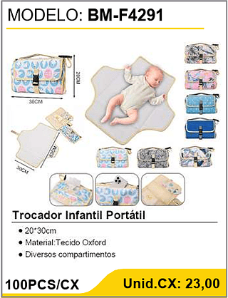Trocador Infantil Portatil 100PCS/CX Unid.CX: 23,00