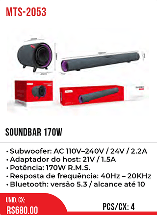 SOUNDBAR 170W 4pç=680$