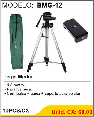 Tripé Médio 10PCS/CX Unid. CX: 60,00