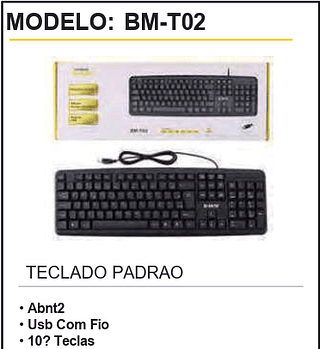 TECLADO PADRAO 30PCS/CX Unid.CX: 14,50