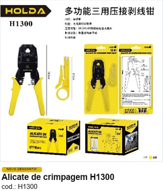 Alicate de crimpagem R$ 13,5 PC/CX60