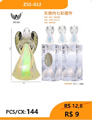 EFEITE NATALINO PCS/CX: 144 R$ 9