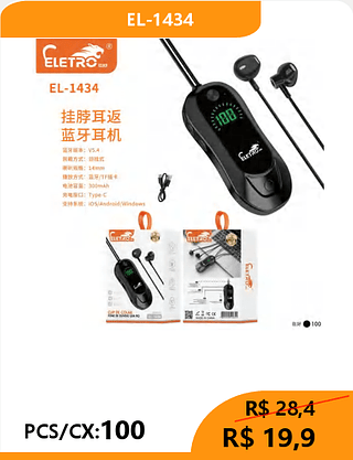 FONE DE OUVIDO PCS/CX:100 R$19,9