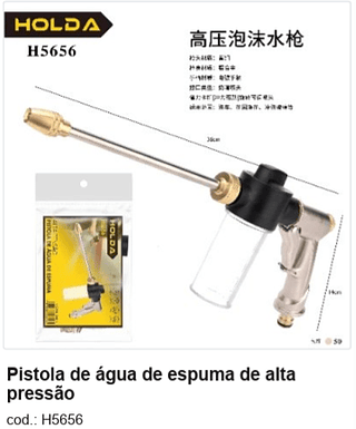 Pistola de água de espuma de alta pressão R$ 34,2 PC/CX:50