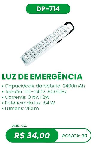 LUZ DE EMERGÊNCIA 30PÇ=34$