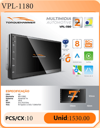Multimidia Automotive PCS/CX:10 Unid:1530.00