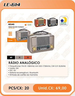 RÁDIO ANALÓGICO 20PÇ=69$