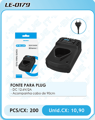 FONTE PARA PLUG 200PÇ=10,9$