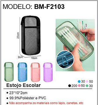Estojo Escolar 360PCS/CX Unid.CX:5,00