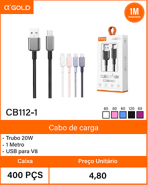 Cabo de carga Caixa 400 PCS Preco Unitario 4,80
