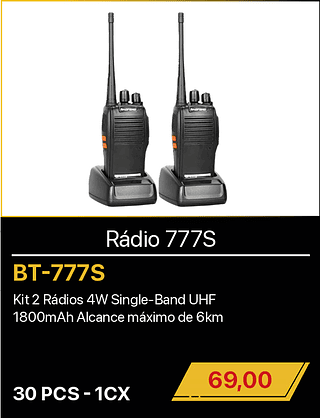 Rádio 777S 30PCS R$69,00