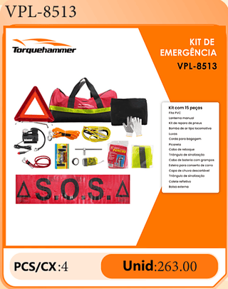 KIT DE EMERGÊNCIA PCS/CX:4 Unid:263.00