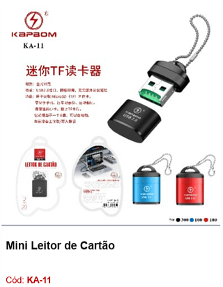 Mini Leitor de Cartão R$ 3,42 PCS/cx:500