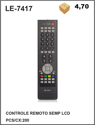 CONTROLE REMOTO SEMP LCD 200pç=4,7$
