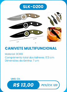 CANIVETE MULTIFUNCIONAL CX: R$ 13,00 PCS/CX: 120
