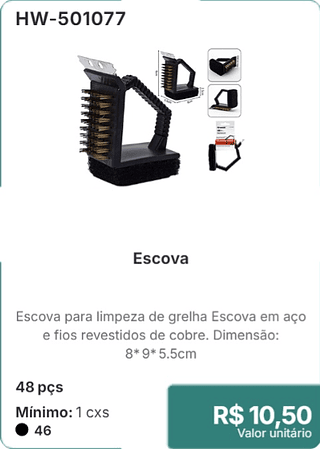 Escova 48 pçs R$ 10,50