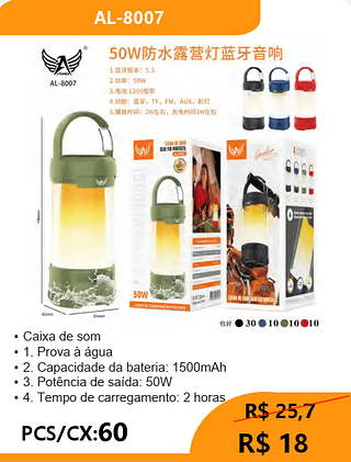 Caixa de som PCS/CX:60 R$ 18