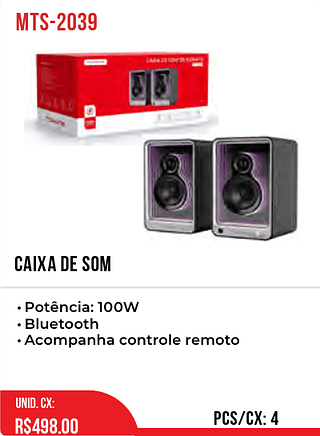 CAIXA DE SOM 4pç=498$